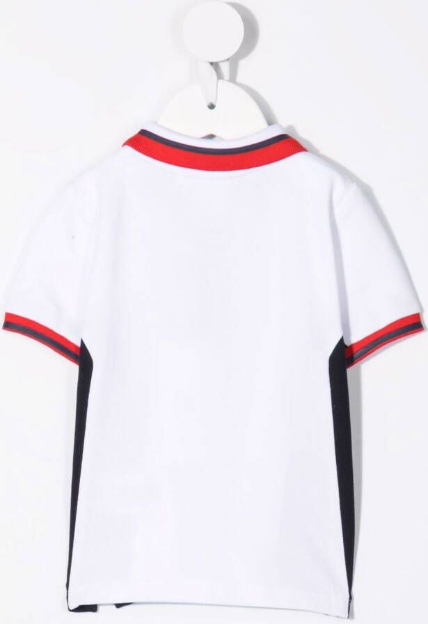 BOSS Kidswear Poloshirt met logoprint Wit