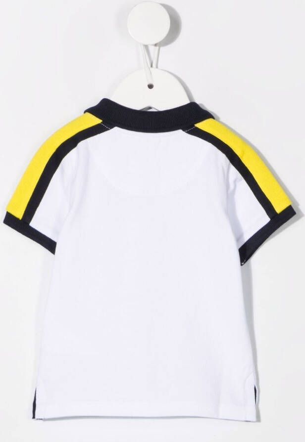 BOSS Kidswear Poloshirt met logoprint Wit