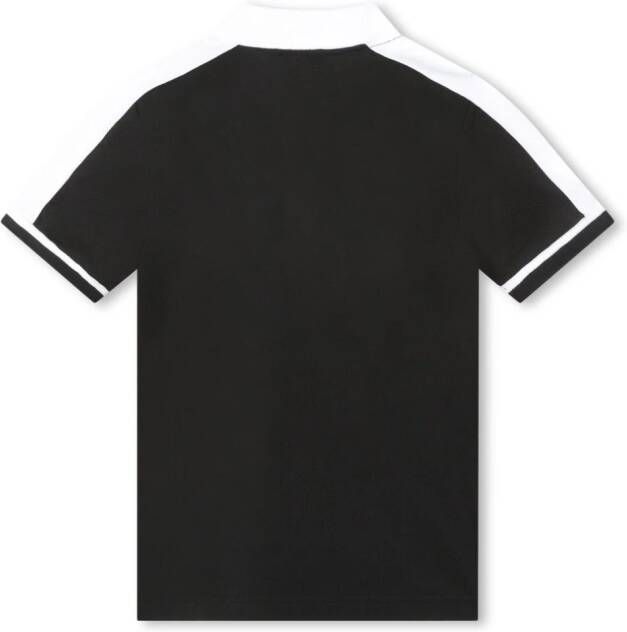 BOSS Kidswear Poloshirt met vlakken Zwart