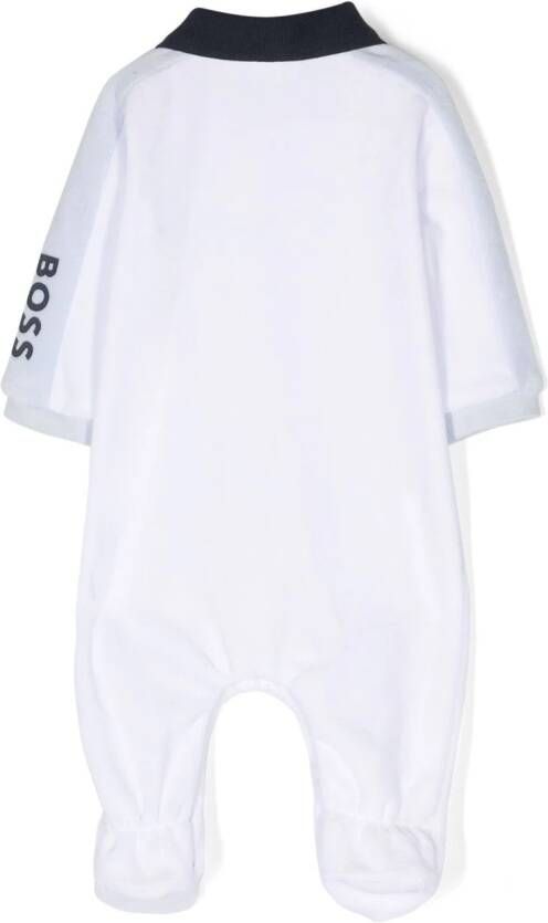 BOSS Kidswear Pyjama met logoprint Wit