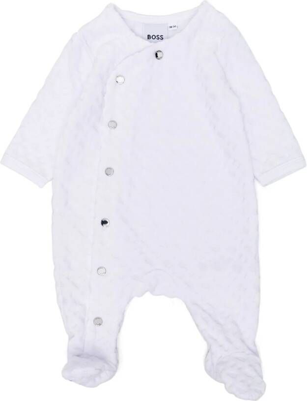 BOSS Kidswear Pyjama met monogram Wit