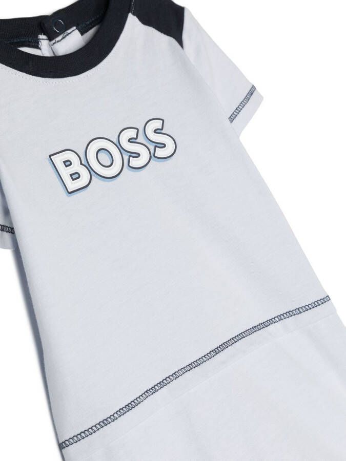 BOSS Kidswear Romper met logoprint Zwart
