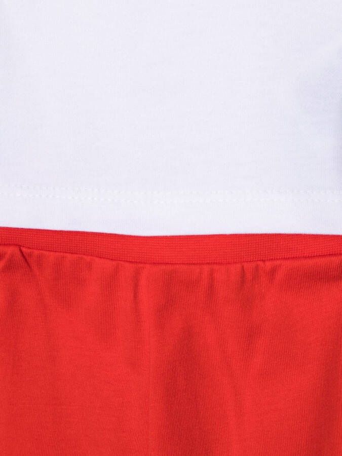 BOSS Kidswear Set van shorts en shirt met logoprint Rood