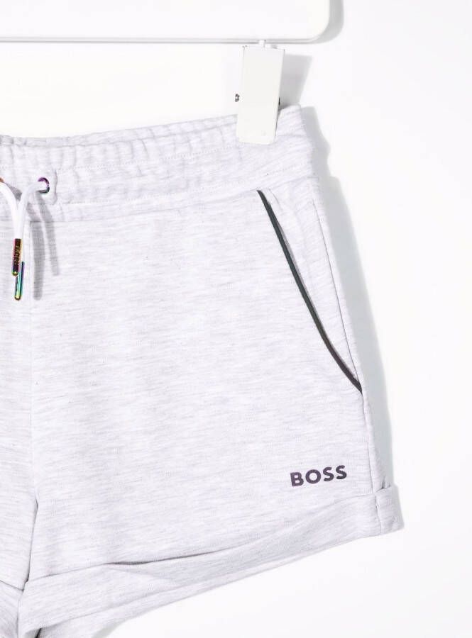 BOSS Kidswear Shorts met logoprint Grijs