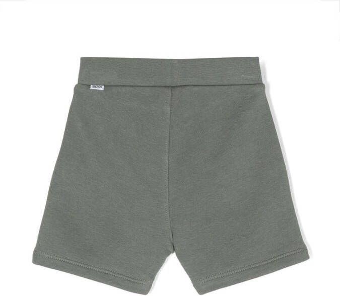 BOSS Kidswear Shorts met logoprint Groen