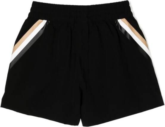 BOSS Kidswear Shorts met logoprint Zwart