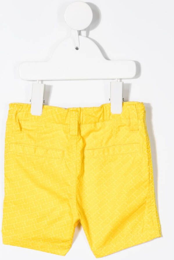 BOSS Kidswear Shorts met print Geel