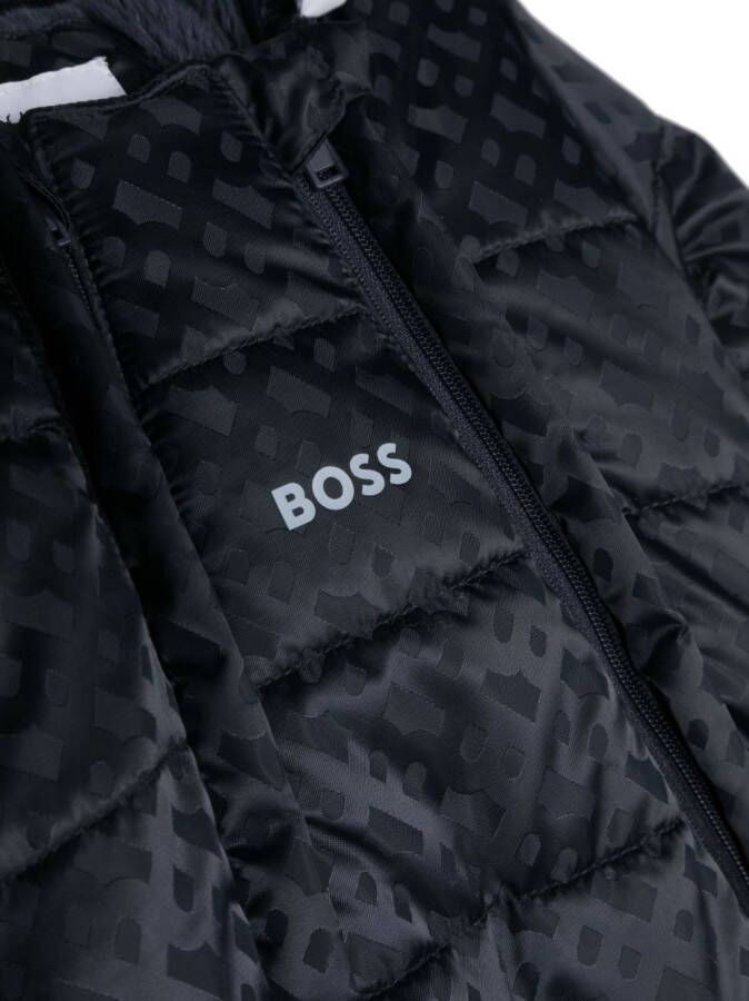 BOSS Kidswear Sneeuwpak met monogram patroon Blauw