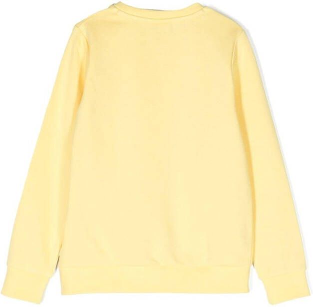 BOSS Kidswear Sweater met logo-reliëf Geel