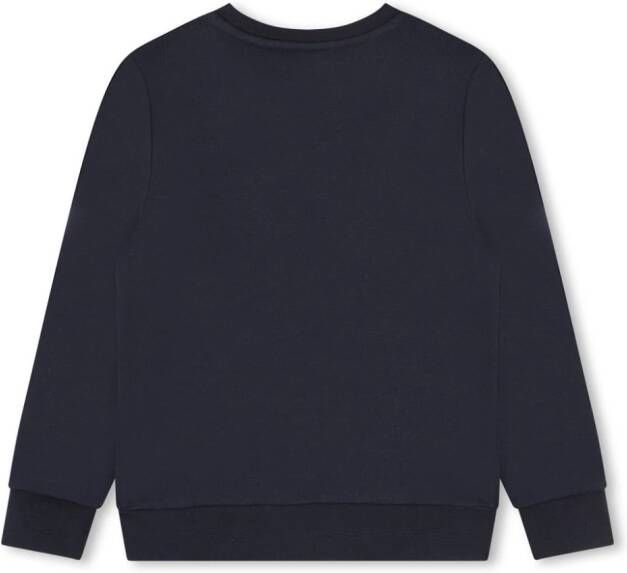 BOSS Kidswear Sweater met logoprint Blauw
