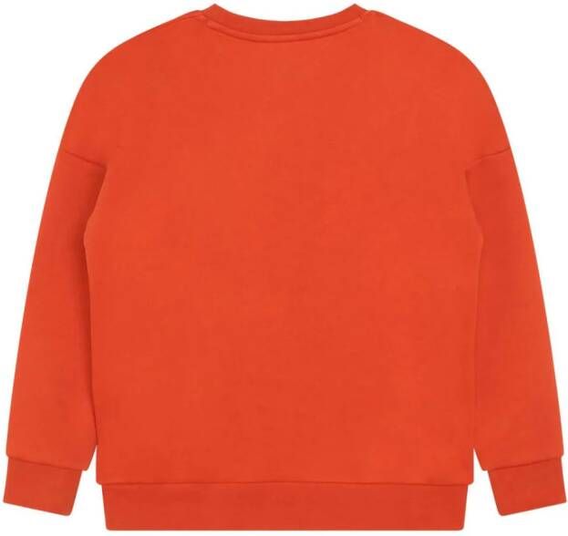 BOSS Kidswear Sweater met logoprint Oranje