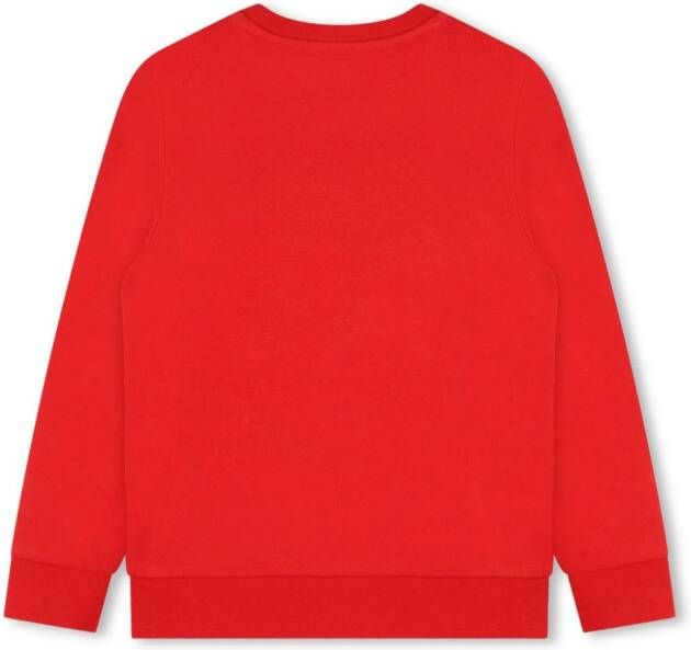 BOSS Kidswear Sweater met logoprint Rood