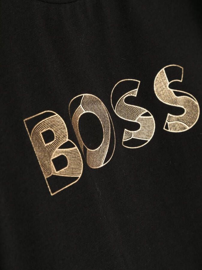 BOSS Kidswear T-shirt met geborduurd logo Zwart