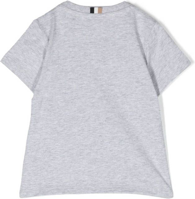 BOSS Kidswear T-shirt met grafische print Grijs