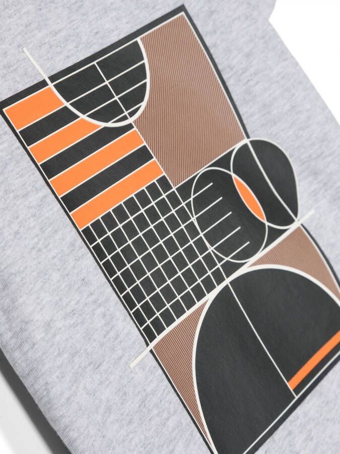 BOSS Kidswear T-shirt met grafische print Grijs
