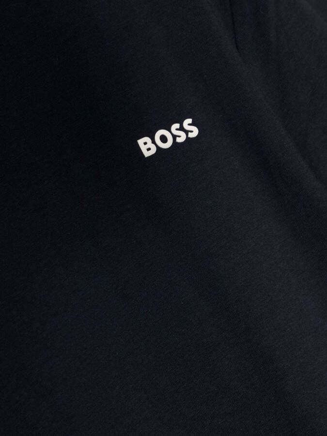 BOSS Kidswear T-shirt met logo-reliëf Blauw