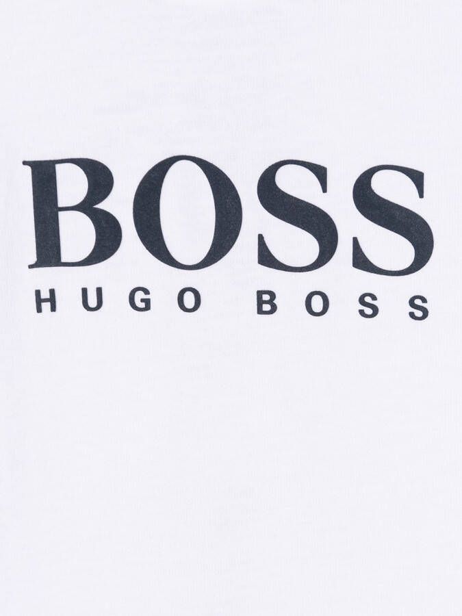 BOSS Kidswear T-shirt met logo Wit