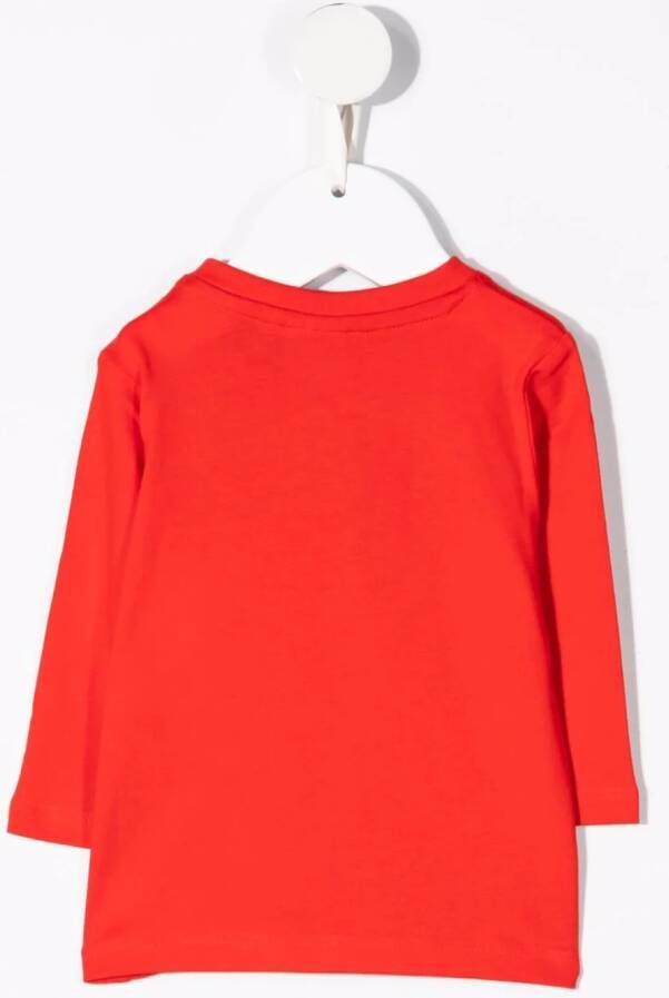 BOSS Kidswear T-shirt met logoprint Rood