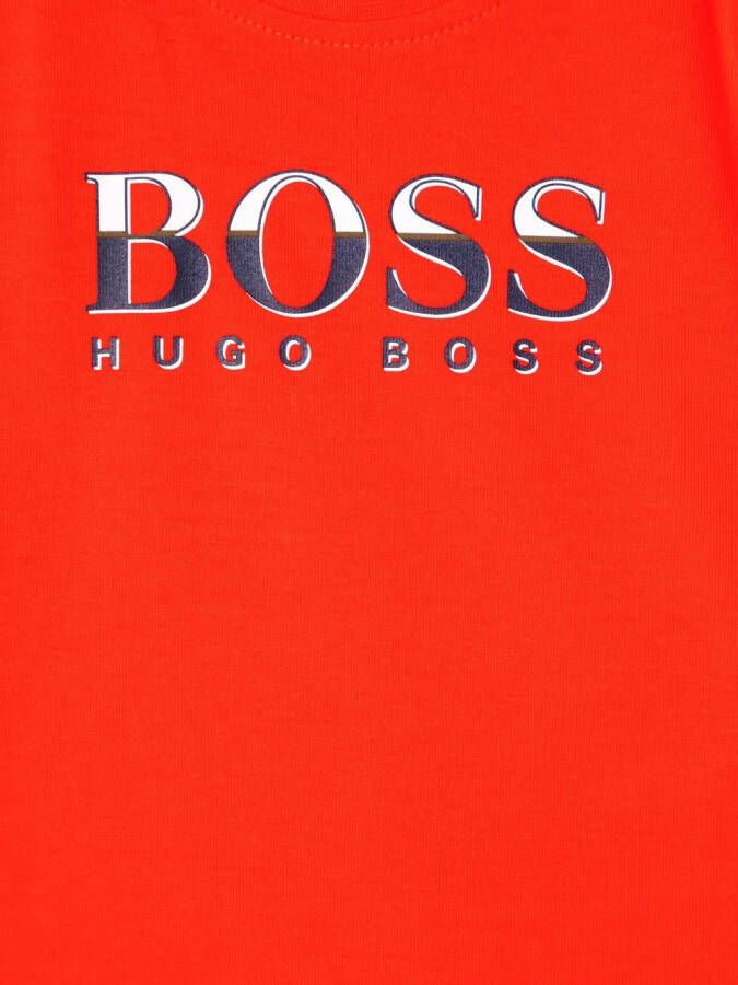 BOSS Kidswear T-shirt met logoprint Rood