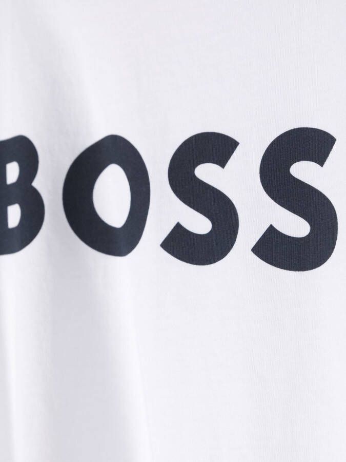 BOSS Kidswear T-shirt met logoprint Wit