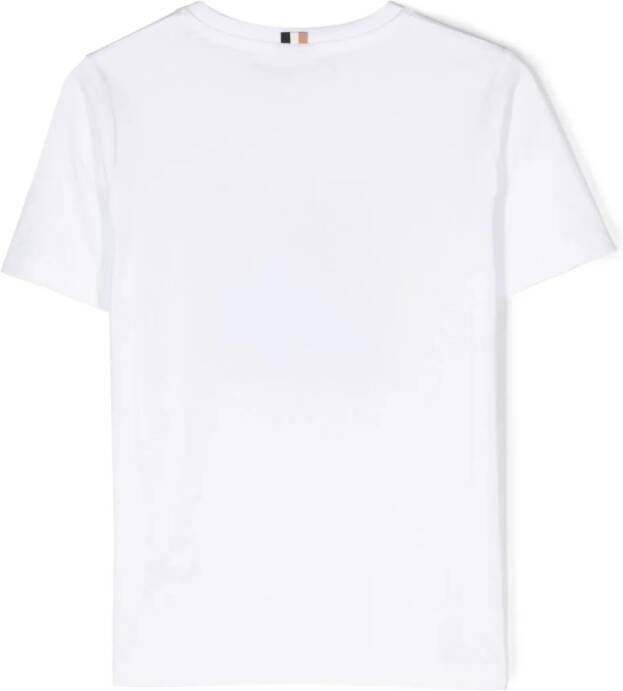 BOSS Kidswear T-shirt met logoprint Wit