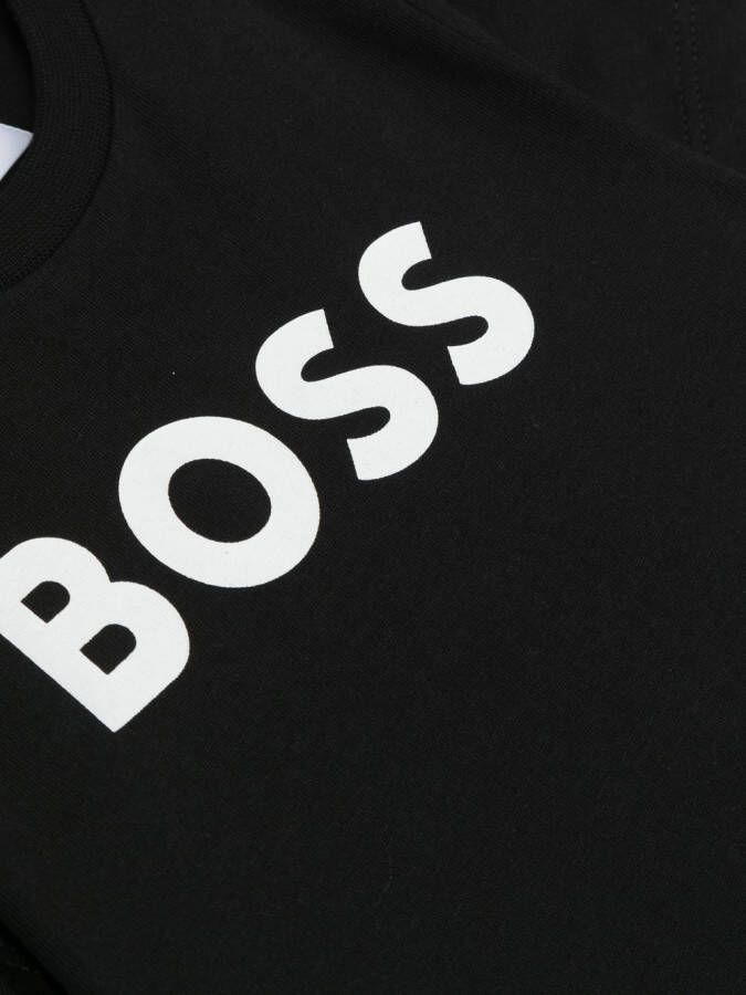 BOSS Kidswear T-shirt met logoprint Zwart