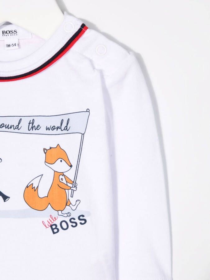 BOSS Kidswear T-shirt met print Wit