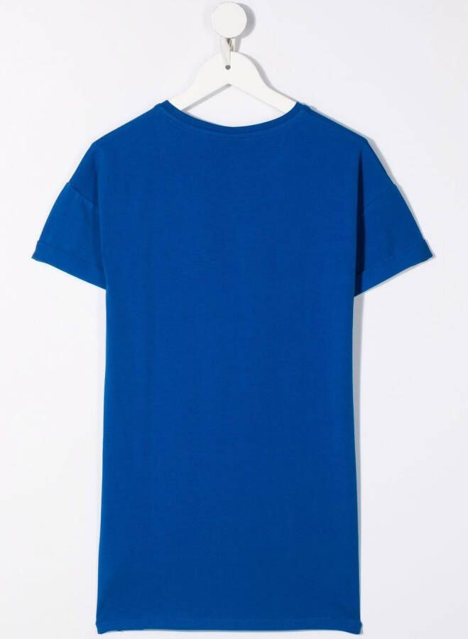 BOSS Kidswear T-shirtjurk met logo Blauw