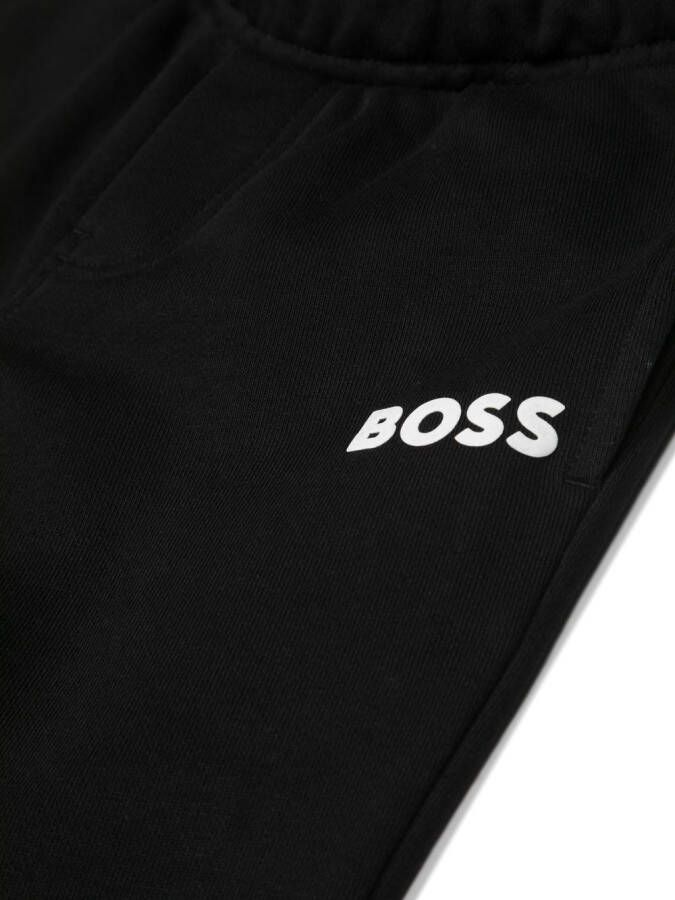 BOSS Kidswear Trainingsbroek met logoprint Zwart