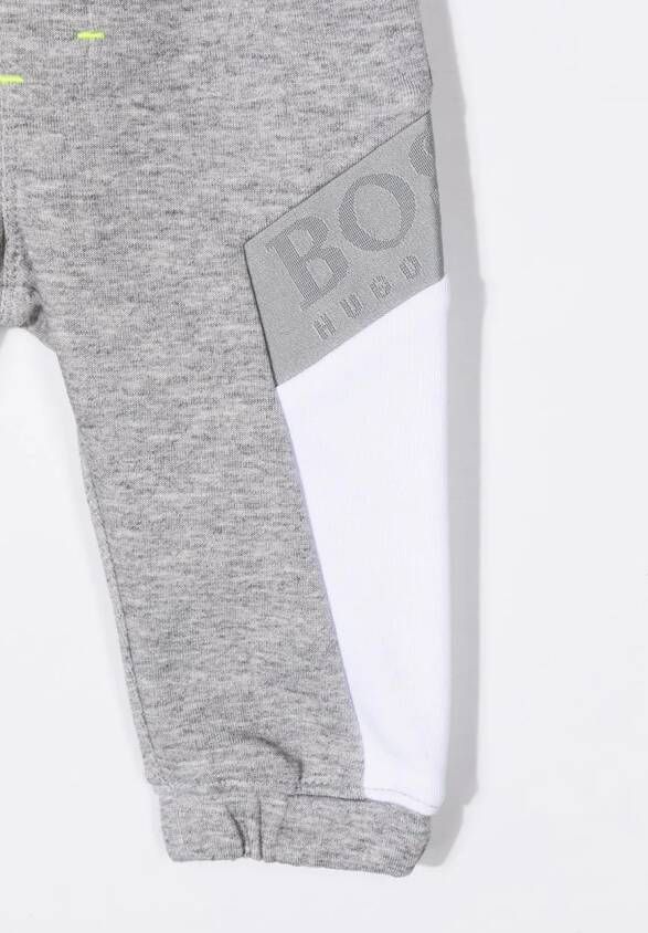 BOSS Kidswear Trainingsbroek met logostreep Grijs