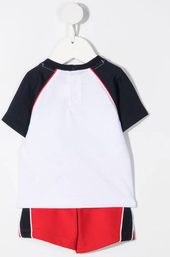 BOSS Kidswear Trainingspak met colourblocking Wit