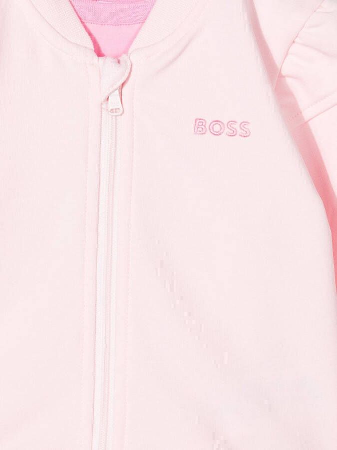 BOSS Kidswear Trainingspak met logo Roze