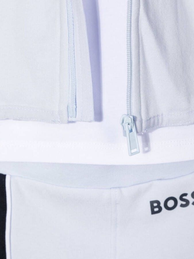 BOSS Kidswear Trainingspak met logoprint Blauw