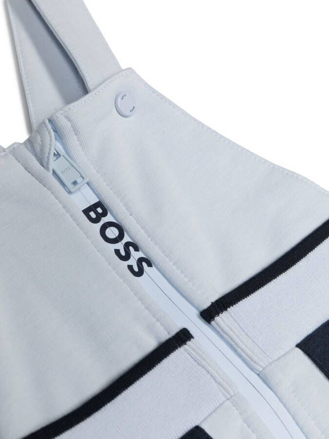 BOSS Kidswear Tuinbroek met logoprint Blauw