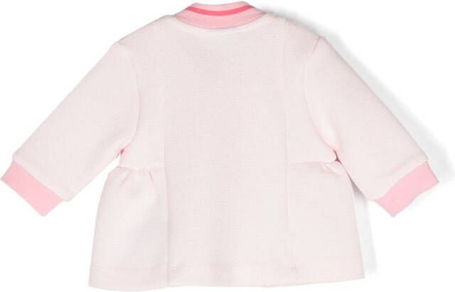 BOSS Kidswear Vest met gestreepte kraag Roze