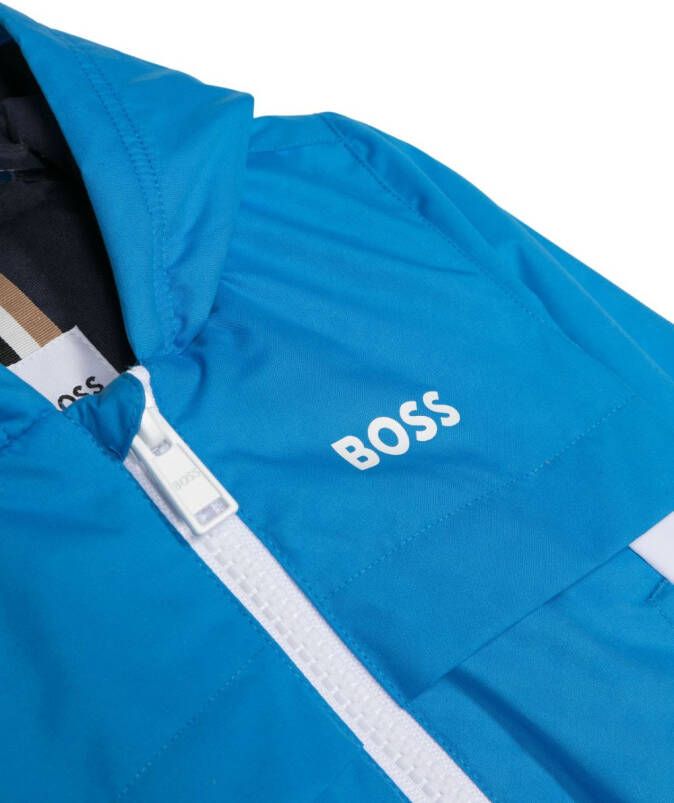BOSS Kidswear Windjack met capuchon Blauw