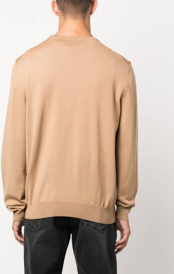 BOSS Trui met geborduurd logo Beige