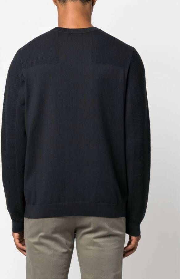 BOSS Trui met logopatch Blauw