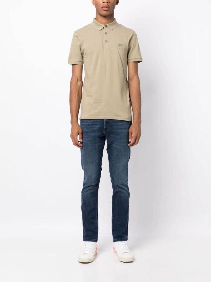 BOSS Jeans met logopatch Blauw