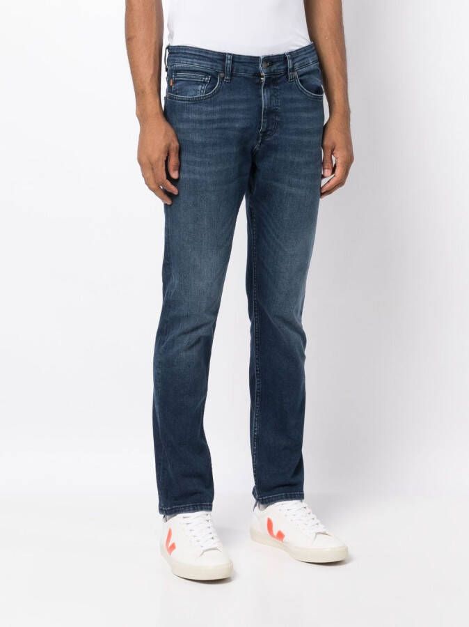 BOSS Jeans met logopatch Blauw