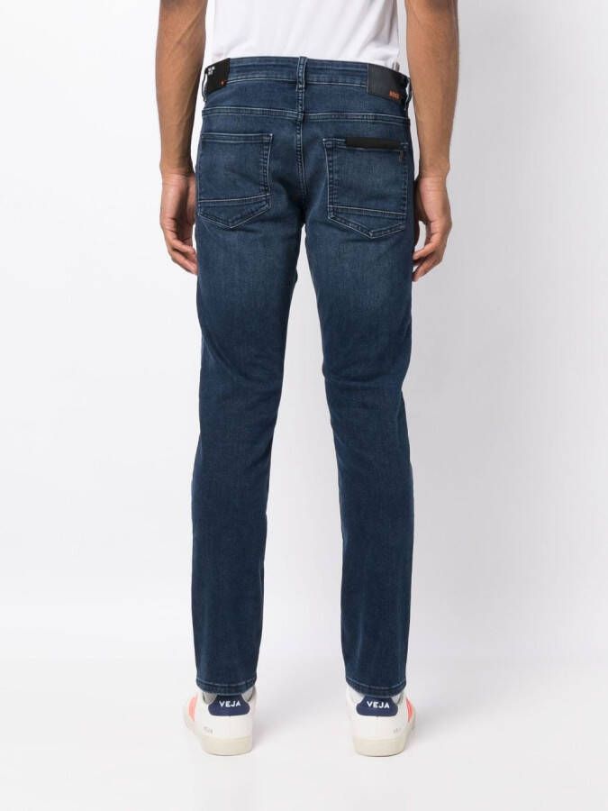 BOSS Jeans met logopatch Blauw