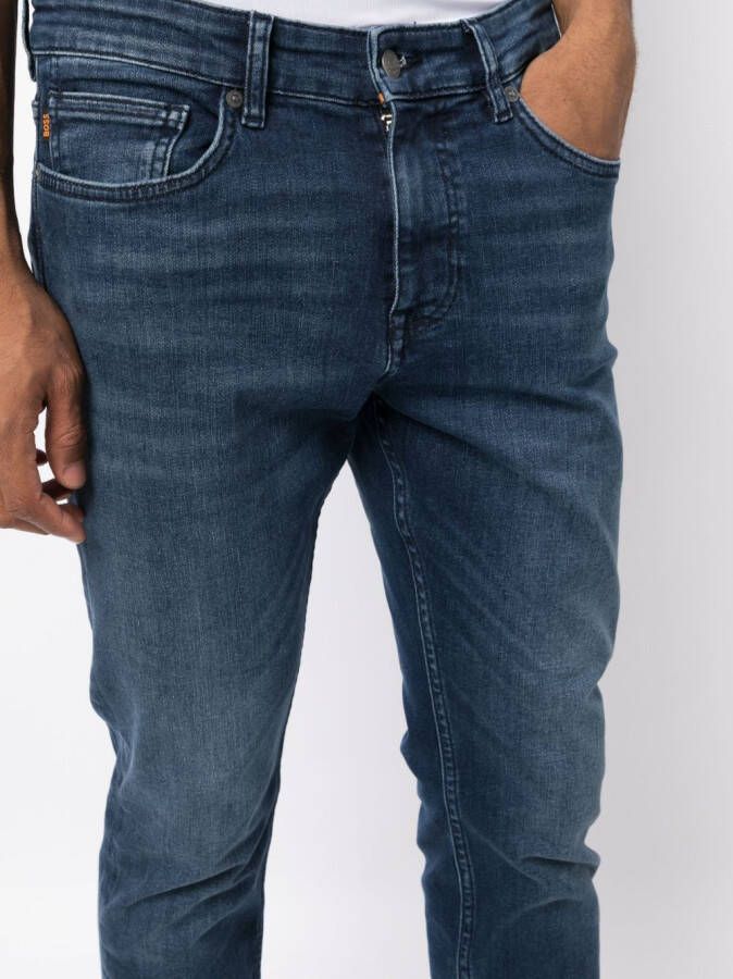 BOSS Jeans met logopatch Blauw