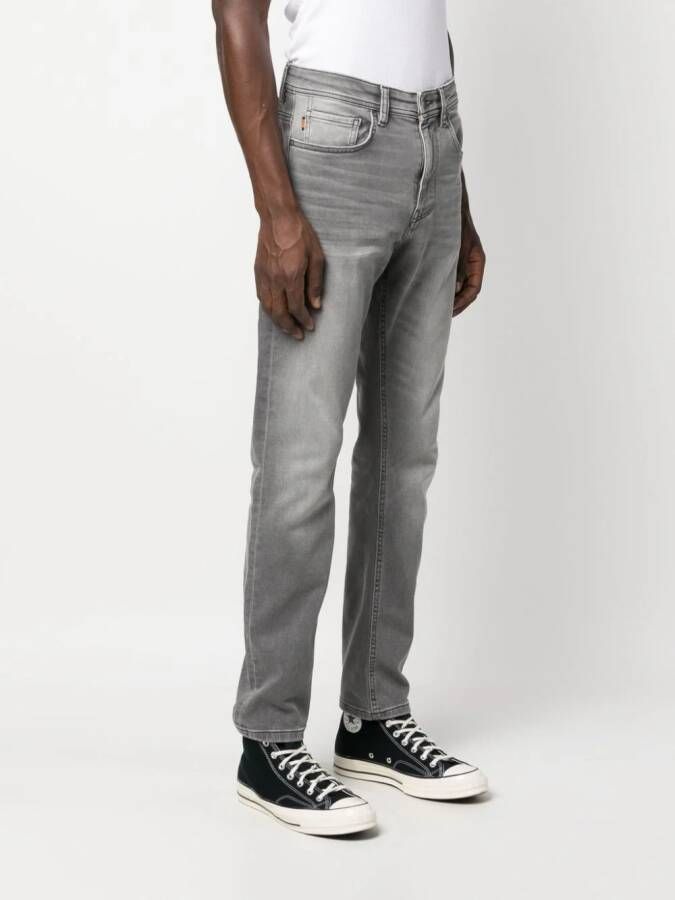BOSS Jeans met toelopende pijpen Grijs