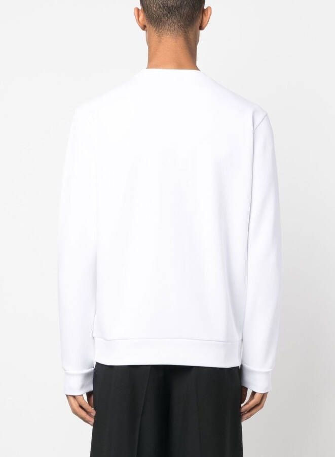 BOSS Sweater met logoprint Wit