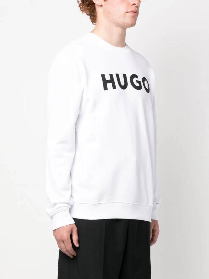 HUGO Sweater met logoprint Wit