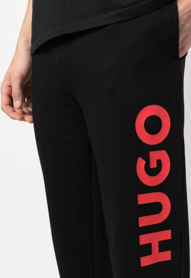 BOSS Trainingsbroek met logoprint Zwart