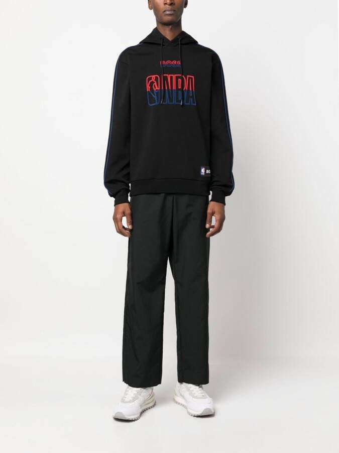 BOSS Hoodie met logoprint Zwart