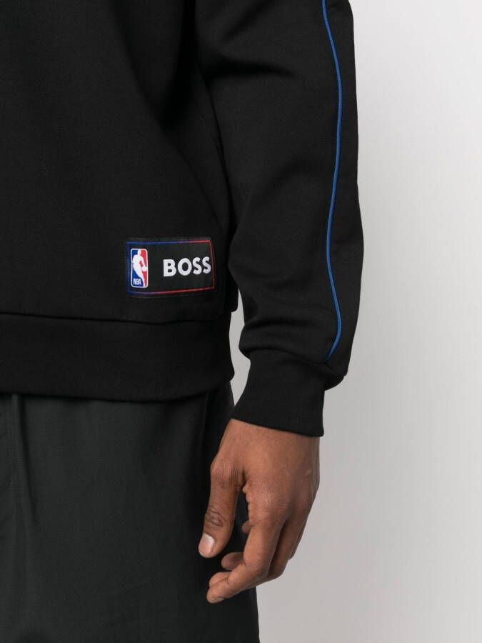 BOSS Hoodie met logoprint Zwart