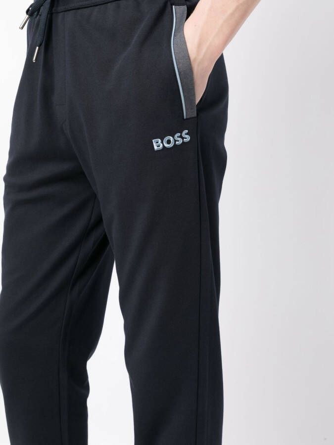 BOSS Trainingsbroek met logoprint Blauw