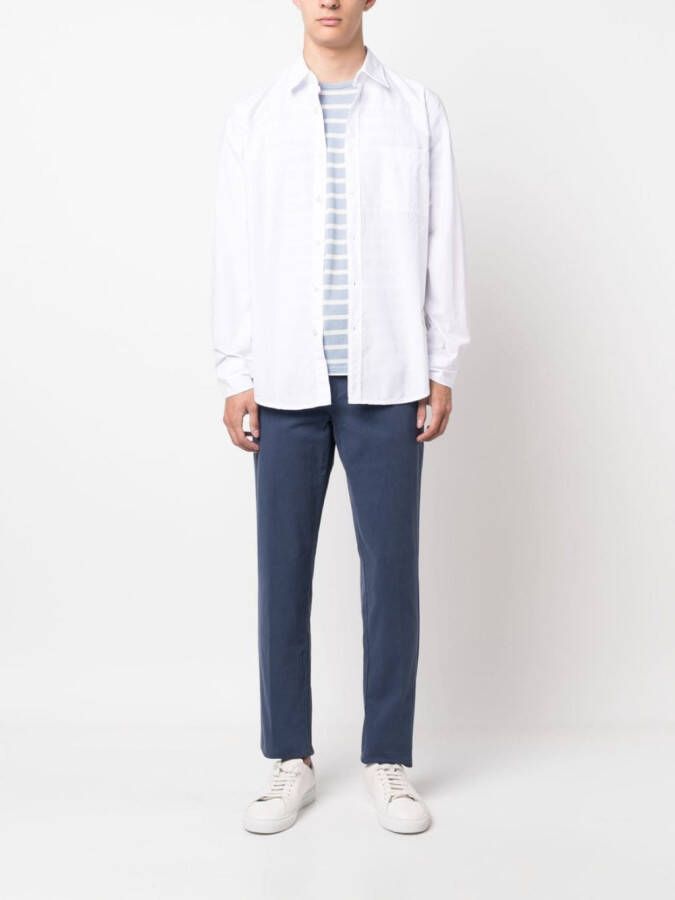 BOSS Low-waist chino Blauw